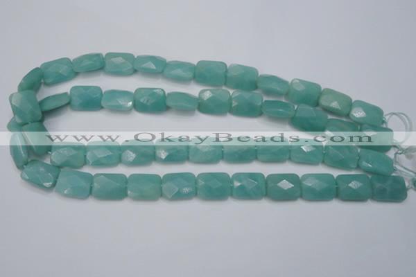 CAM961 15.5 inches 12*16mm faceted rectangle amazonite gemstone beads