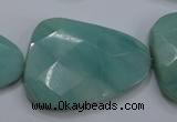 CAM970 15.5 inches 30*40mm faceted freefrom amazonite gemstone beads