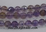 CAN08 15.5 inches 6mm faceted round natural ametrine gemstone beads