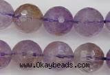 CAN154 15.5 inches 12mm faceted round natural ametrine beads