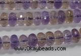 CAN17 15.5 inches 6*10mm faceted rondelle natural ametrine beads