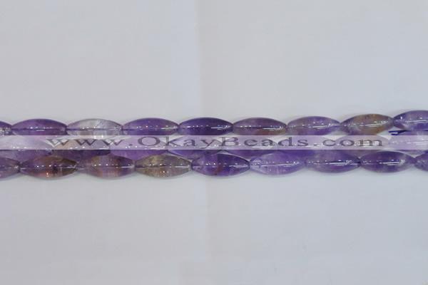 CAN178 15.5 inches 12*30mm rice natural ametrine gemstone beads