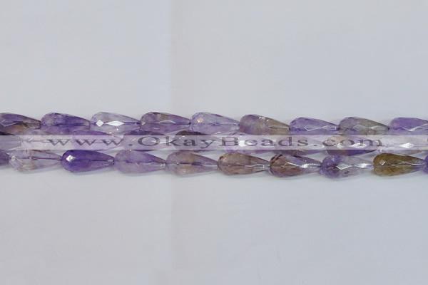 CAN180 15.5 inches 12*25mm faceted teardrop natural ametrine beads