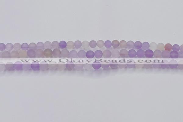 CAN200 15.5 inches 4mm round matte ametrine beads wholesale