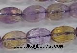 CAN21 15.5 inches 13*18mm faceted rice natural ametrine beads