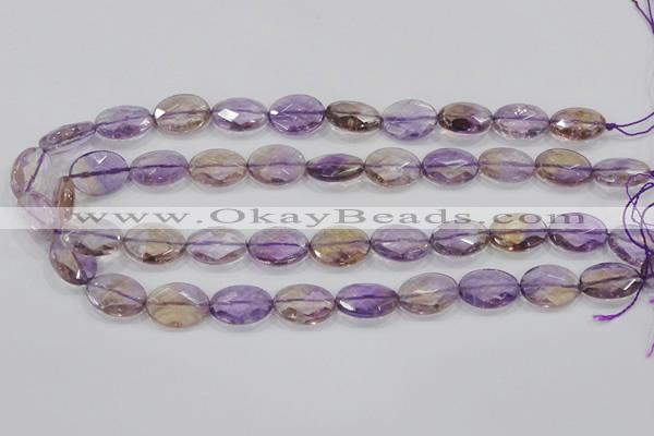 CAN32 15.5 inches 10*14mm faceted oval natural ametrine beads