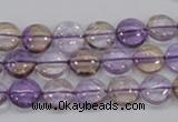 CAN41 15.5 inches 12mm flat round natural ametrine gemstone beads