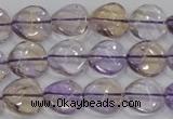 CAN52 15.5 inches 14mm twisted coin natural ametrine gemstone beads