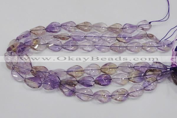 CAN54 15.5 inches 15*20mm twisted oval natural ametrine beads