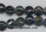 CAP08 15.5 inches 12mm flat round apatite gemstone beads wholesale