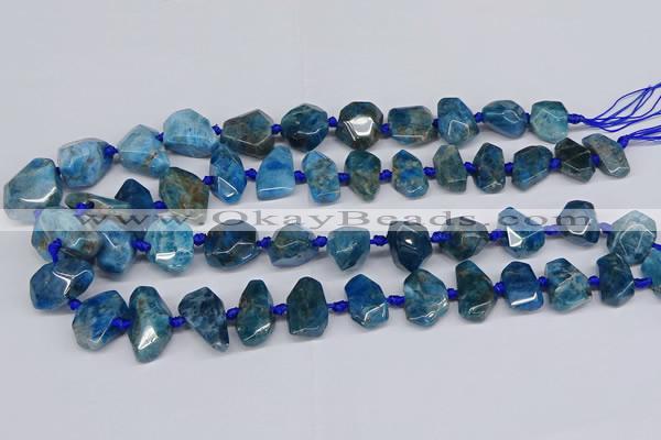 CAP535 15.5 inches 10*18mm - 16*30mm faceted freeform apatite beads