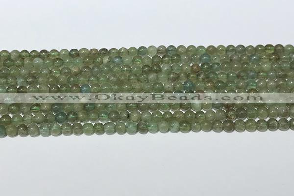 CAP708 15.5 inches 4mm round green apatite gemstone beads wholesale