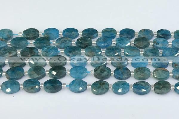 CAP711 15.5 inches 8*10mm faceted oval apatite gemstone beads