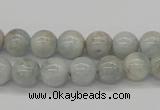 CAQ103 15.5 inches 10mm round AB grade natural aquamarine beads