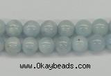 CAQ108 15.5 inches 6mm round A grade natural aquamarine beads