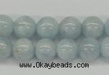 CAQ110 15.5 inches 10mm round A grade natural aquamarine beads