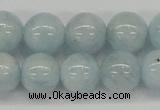 CAQ112 15.5 inches 14mm round A grade natural aquamarine beads