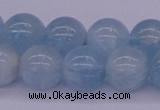 CAQ126 15.5 inches 14mm round AAA grade natural aquamarine beads