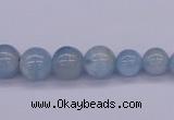 CAQ128 15.5 inches multi-size round natural aquamarine beads wholesale