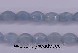 CAQ132 15.5 inches 7*10mm faceted rice natural aquamarine beads