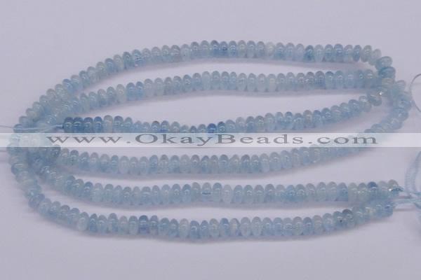 CAQ138 15.5 inches 3*6mm rondelle natural aquamarine beads