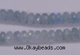 CAQ139 15.5 inches 5*8mm faceted rondelle natural aquamarine beads