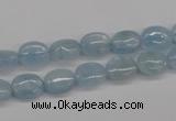 CAQ142 15.5 inches 8*10mm oval natural aquamarine beads wholesale