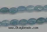 CAQ143 15.5 inches 8*10mm oval natural aquamarine beads wholesale