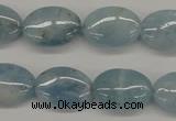 CAQ145 15.5 inches 13*18mm oval natural aquamarine beads wholesale