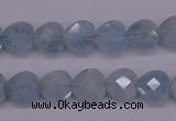 CAQ155 15.5 inches 10*10mm faceted heart natural aquamarine beads