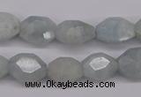 CAQ158 15.5 inches 12*14mm octagonal natural aquamarine beads