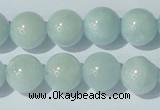 CAQ204 15.5 inches 13mm round natural aquamarine beads wholesale