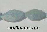 CAQ214 15.5 inches multi-size twisted natural aquamarine beads