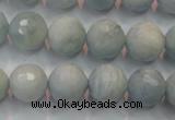 CAQ225 15 inches 12mm faceted round aquamarine beads wholesale