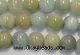 CAQ254 15.5 inches 12mm round aquamarine beads wholesale