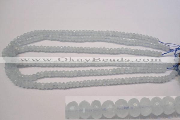 CAQ305 15.5 inches 4*7mm faceted rondelle natural aquamarine beads