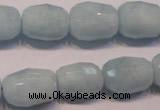 CAQ318 15.5 inches 13*18mm faceted nuggets natural aquamarine beads