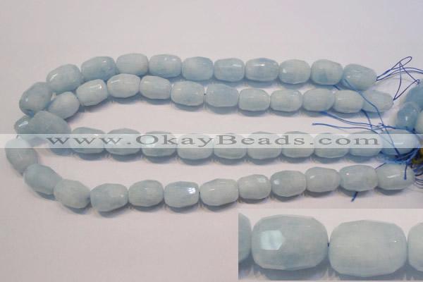 CAQ318 15.5 inches 13*18mm faceted nuggets natural aquamarine beads