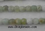 CAQ410 15.5 inches 7*8mm faceted nuggets natural aquamarine beads