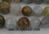 CAQ428 15.5 inches 6mm - 16mm faceted round natural aquamarine beads