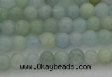 CAQ430 15.5 inches 4mm round natural aquamarine beads wholesale