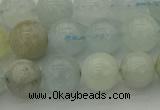 CAQ432 15.5 inches 8mm round natural aquamarine beads wholesale