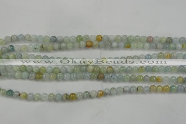 CAQ452 15.5 inches 6mm round aquamarine beads wholesale