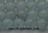 CAQ502 15.5 inches 8mm round natural aquamarine beads