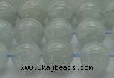 CAQ503 15.5 inches 10mm round natural aquamarine beads