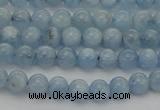 CAQ516 15.5 inches 4mm round AA grade natural aquamarine beads