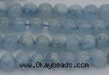 CAQ517 15.5 inches 5mm round AA grade natural aquamarine beads