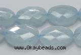 CAQ52 15.5 inches 15*20mm faceted oval natural aquamarine beads