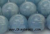 CAQ523 15.5 inches 14mm round AA grade natural aquamarine beads