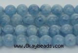 CAQ525 15.5 inches 4mm round AA+ grade natural aquamarine beads